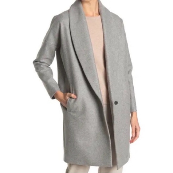 All Saints Jackets & Blazers - AllSaints Light Gray Women's Klein Cocoon Long Open Front Coat NWOT Size Small